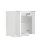 NOOSA LAUNDRY 630 FLUTED WHITE BASE CABINET